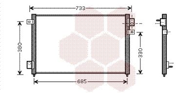 VAN WEZEL Конденсатор, кондиционер 77005036